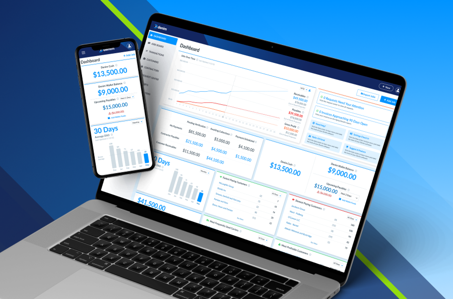 Denim fintech product interface