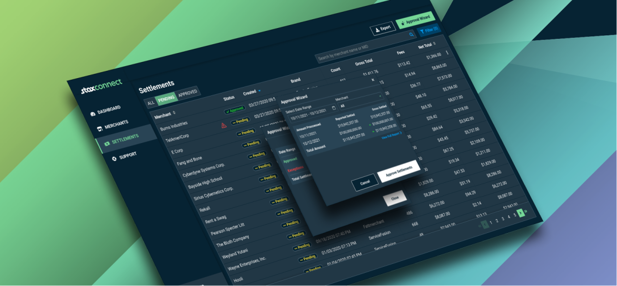 Stax payment infrastructure interface